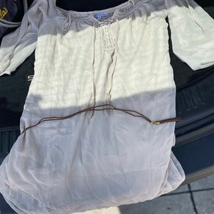 Boho off shoulder strapping dress